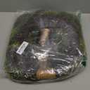 ZHWOSEE Real Touch Artificial Cedar Wreath 20" with Bell Fake Christmas Wreaths for Front Door Faux Pine Greenery Heart Wreaths for Home,Window,Table,Mantle,Wall,Indoor,Outdoor Xmas Decorations