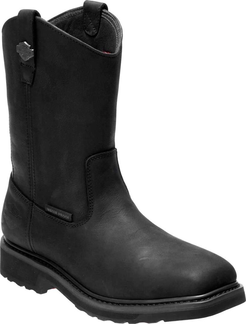 Harley-Davidson Men's Altman Composite Toe Waterproof Leather Motorcycle Western Work Boot (11.5, Black/Black)