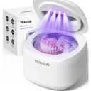 Ultrasonic Retainer Cleaner Machine, 49kHz Dental Cleaning Pod for Night Guards, Mouth Guards, Aligner, Braces, Toothbrush, Jewelry, Dentures, Ultrasonic Cleaner for Oral Dental Care, 220ML, White