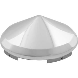 Grand General 10700 Chrome Universal Front Cone Hub Cap with 7/16" Lip and 6 Notches (Chrome Plated Steel)