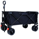 Foldable Wagon Cart - Heavy Duty, Compact Storage, Versatile Use for Beach, Gardening, and More (Black)
