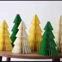 6 Pcs Paper Christmas Tree,Christmas Ornaments, 3D Honeycomb Xmas Paper Trees Party Decorations, Christmas Centerpiece