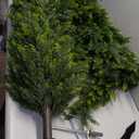 2 Pack 3FT Artificial Cedar Topiary Trees with Ground Spike, Realistic Fake Plants Tree UV Resistant Artificial Plants Indoor Outdoor Faux Plants Evergreen Bushes Shrubs for Porch Garden Office