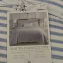 Queen Quilt Set, Reversible Cotton Bedding with Matching Shams, All Season Home Decor (Double Stuff Blue, Queen)
