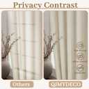 Natural Melange Linen Semi Sheer Curtains & Drapes 84 Inch Length 2 Panels Set for Living Room,Warm Beige Pleated Light Filtering Thick Cortinas Para Sala Privacy Window Burg Decor 52"Wx84"L,Tiebacks