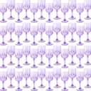 Purple Plastic Wine GlassesPlastic Goblets Vintage Style Cordial Glasses Drinking Glasses for Wedding Reception, Grand Event Party Supplies (48, Purple)