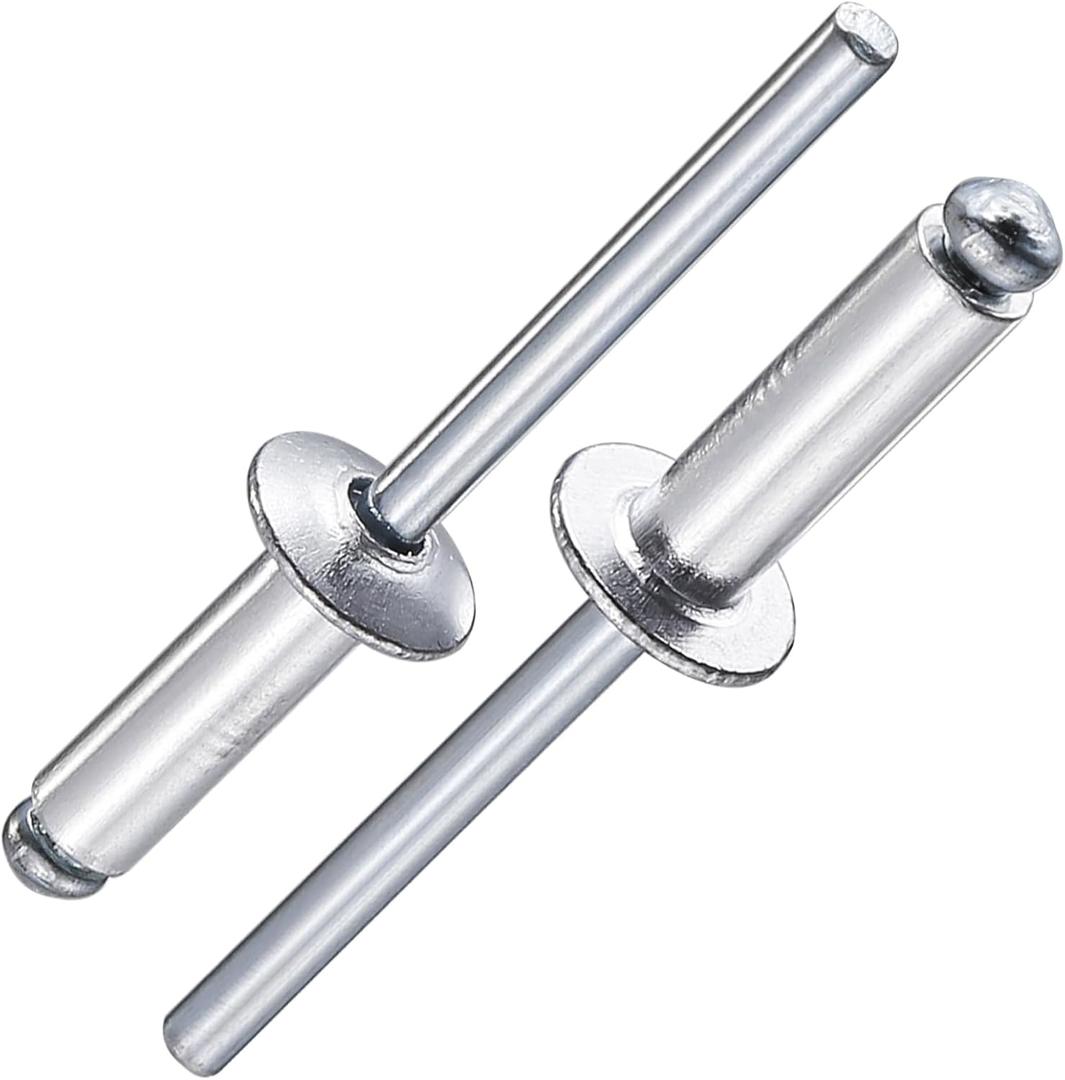 (140Pcs) 1/4"x5/8" Aluminum blind pro Rivets,6.5X16mm Aluminum Grip and Steel Mandrel