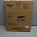 Vigar Compact Step Stool Foldable, 12-1/2-inch Step Stools for Adults up to 330 Pound, Lightweight Stool, Non-Slip Folding Step Stool, Bamboo Print on Top, Vintage Green