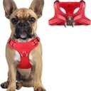 Dog Harness Step in Dog Vest Harness, Reflective Adjustable Puppy No Pull Harness Breathable Soft for Dogs Cats, Red, S