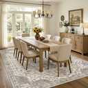 UERMEI 8x10 Area Rug for Living Room Washable Vintage Non Slip Beige Carpet