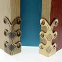 2 x Skirting Board Corner Protectors Solid Brass Baseboard Corner Protectors, Vintage Metal Corner Protector Table Corner Perimeter Cover Safety Bracket with Screws (Gold*5Pcs)