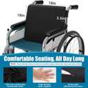 BALAPET Wheelchair Back Cushion,3.5 Thick Wheelchair Cushions Ergonomic Design Foam Support Lumbar Pillow for Long Sitting Reduce Back Pressure Essential Wheelchair Accessory
