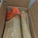 LUE BONA Adjustable Vanity Stool, 360 Swivel Chair for Makeup Room, White Faux Leather Stool for Bathroom & Living Room