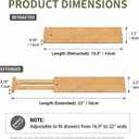 6 Pack Wood Drawer Dividers - Expandable Wooden Drawer Separators