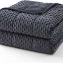 Topcee Weighted Blanket for Adults (12lbs 48"x72"), Minky Dots Heavy Blanket for Woman, Man Sleeping, Soft, Cozy and Cooling Weighted Throw Blankets, Machine Washable, Grey (48"72"-12lbs, Grey Dots)