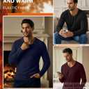 3 Pack Men's Thermal Shirts Big and Tall Fleece Lined Long Sleeve V Neck Base Layer Raglan Curved Hem Warm Tops (XXL)