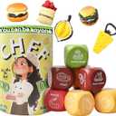 Food Dice Date Night Dice Anniversary Birthday Wedding Christmas Couples Gifts for Him Her Husband Wife Boyfriend Girlfriend Food Decision Games Easter Basket Stuffers for Teens Adults Men Women