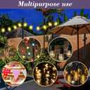 NUERPO 6 Pack String Light Poles,5Ft Metal Poles for Outdoor String Lights,Outdoor Light Poles with Post,Poles/Stand for Outside,Patio,Deck,Backyard,Garden Wedding,Party