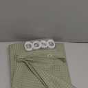 Dynamene Extra Long Shower Curtain,84 Inch Long Waffle Weave Weighted Thick Fabric Bathroom Shower Curtain, Heavy Duty Large Hotel Bath Curtain Set with 12 Plastic Hooks, 72x84, Sage Green