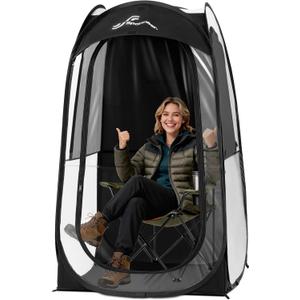 Sportneer Sports Tent: 1 Person Instant Shelter with Ultra Visibility for Cold Day - Lightweight Portable Pop Up Tent for Sports Event, Protection from Cold Wind and Rain, 37" Lx 37" W x 63.5" H
