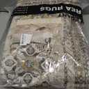 Vintage Living Room Area Rug 6x9 - Large Soft Washable Oriental Traditional Distressed Farmhouse Rugs for Bedroom - Indoor Floor Accent Carpet for Home Office House Decor - Beige