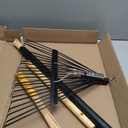 True Temper Steel Tine Leaf Rake with Hardwood/Steel Handle for Lawns, Gardening, and Dethatching, 22 Tines, Black