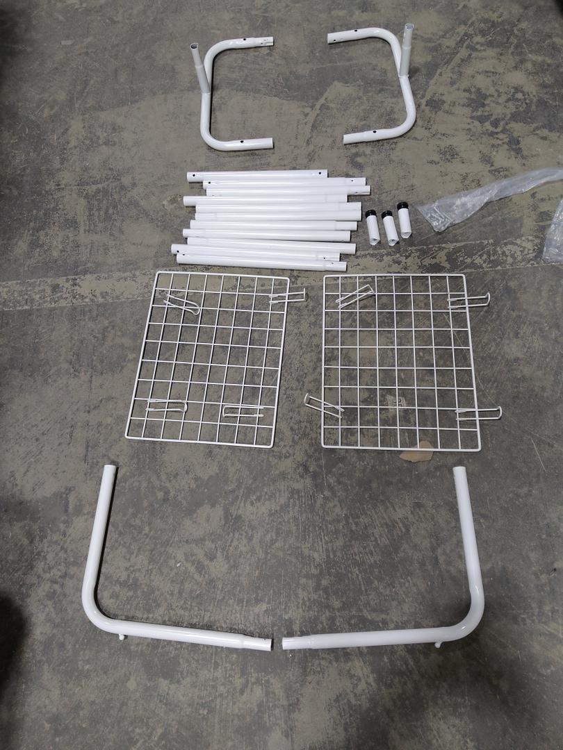 Laundry Rack Metal Frame with Hardware White (No Size No Brand)