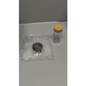 AISIPRIN 24 Pcs Glass Spice Jars with 398 Labels, 4oz Empty Square Spice Containers Seasoning Bottles - Shaker Lids, Funnel, Brush and Marker Included(Black Metal Caps)