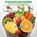 Juicer Machines, Cold Press Juicer with 5.8" Wide Feed Chute, 300W Slow Masticating Juicer for Whole Fruits & Vegetables, High Juice Yield, Easy to Clean, BPA Free Juice Extractor Machine