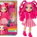 Rainbow High Littles  Magenta Monroe, Pink 5.5" Posable Small Doll with Purse, Magical Pet Kitty, Girls Toy Gift, Kids Ages 4-12 Years (One Size)