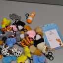28 Packs Valentines Day Gifts for Kids Girls Boys with Valentines Stuffed Animal Keychain Valentine Cards for Kids Classroom Exchange Gifts Mini Animal Plush Toys Valentines Party Favor School Prizes