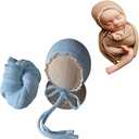 Newborn Photography Wrap Newborn Photoshoot Props Boys Girls Infant Photo Props Shoot Blanket Newborn Photo Props (Light Blue)