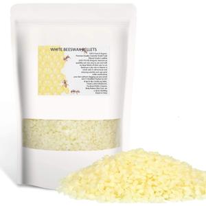 White Beeswax Pellets 2LB 100% Pure and Natural Triple Filtered for Skin, Face, Body and Hair Care DIY Creams, Lotions, Lip Balm and Soap Making Supplies (32 Fl Oz (Pack of 1)