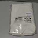 MIULEE 84" Long Scalloped Shower Curtain Linen Textured with 12 Metal Hooks Cute Extra Long Heavy Duty Washable Waterproof Cloth Curtains with Black Border for Bathroom Hotel Bathtub, Ivory