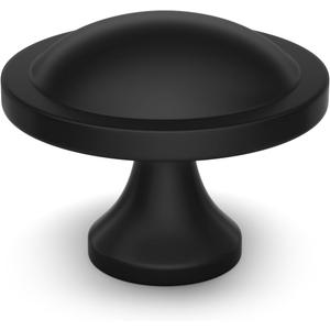 20 Pack Cabinet Knobs Black Round Mushroom Hardware Cabinet Knob for Dresser Drawer Diameter 1-1/2 Inch