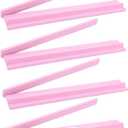 Leinuosen Wooden Mahjong Racks with Pushers 4 Set Magnet American Mahjong Tile Rack and Magnetically Attached Pushers Painted Tile Holders for Players Gift Family Night (Pink)