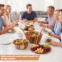 LemonRoad 2 Sets 10" 12" Large Wooden Salad Bowls Set Acacia Wooden Mixing Serving Bowls Decorative with Serving Utensils and Cover for Fruits Salad Pasta Kitchen Party
