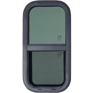 RV Windows,12" W x 22" H Replacement Camper Windows, Rv Vertical Venting Window with Screen, DOT Certification Qualified Trailer Windows Rv Side Windows