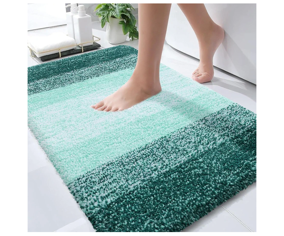 Bathroom Rugs Mat 30x20, Extra Soft Absorbent Microfiber Bath Rugs, Rubber Backing, Quick Dry, Washable Bath Mats for Bathroom Floor, Tub and Shower, Home Decor Accessories, Blackish Green