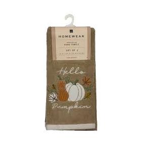 Home Wear Hand Towels Set of 2 15x25 (White)