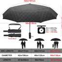 Satol 46/54/62 Inch Large Golf Umbrella, Windproof 10 Ribs Automatic Open/Close Oversize Double Canopy Vented Portable Folding Travel Umbrellas, UPF 50+ Sun & Rain Compact Umbrellas for Outdoor