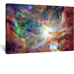 KREATIVE ARTS Canvas Prints Wall Art Cosmic Cloud Stars Nebula Night Sky Picture by NASA Modern Wall Decor Home Decoration Stretched Gallery Canvas Wrap Giclee Print Ready to Hang 24''x36''