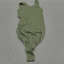 Nebility Womens' Waist Trainer Seamless Round Neck Tummy Control Shapewear Bodysuit (X-Small-Small, Olive Green)