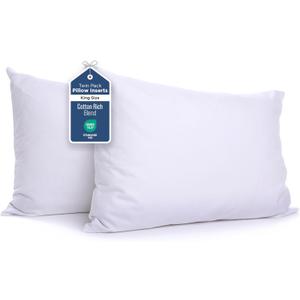 Martex Twin Pack King Bed Pillows, Set of 2 - Soft Down Alternative Pillows for Sleeping - Supportive Comfort for Back and Stomach Sleepers - Breathable Cotton Blend Cover - Made in USA