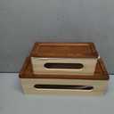 NATURE SUPPLIES Set of Two Natural Wood Cable Management Box, Large and Medium Cord Organizer to Hide Wires and Power Strips for TV, Desk, Computer, Router, Cable Storage and Cord Organization