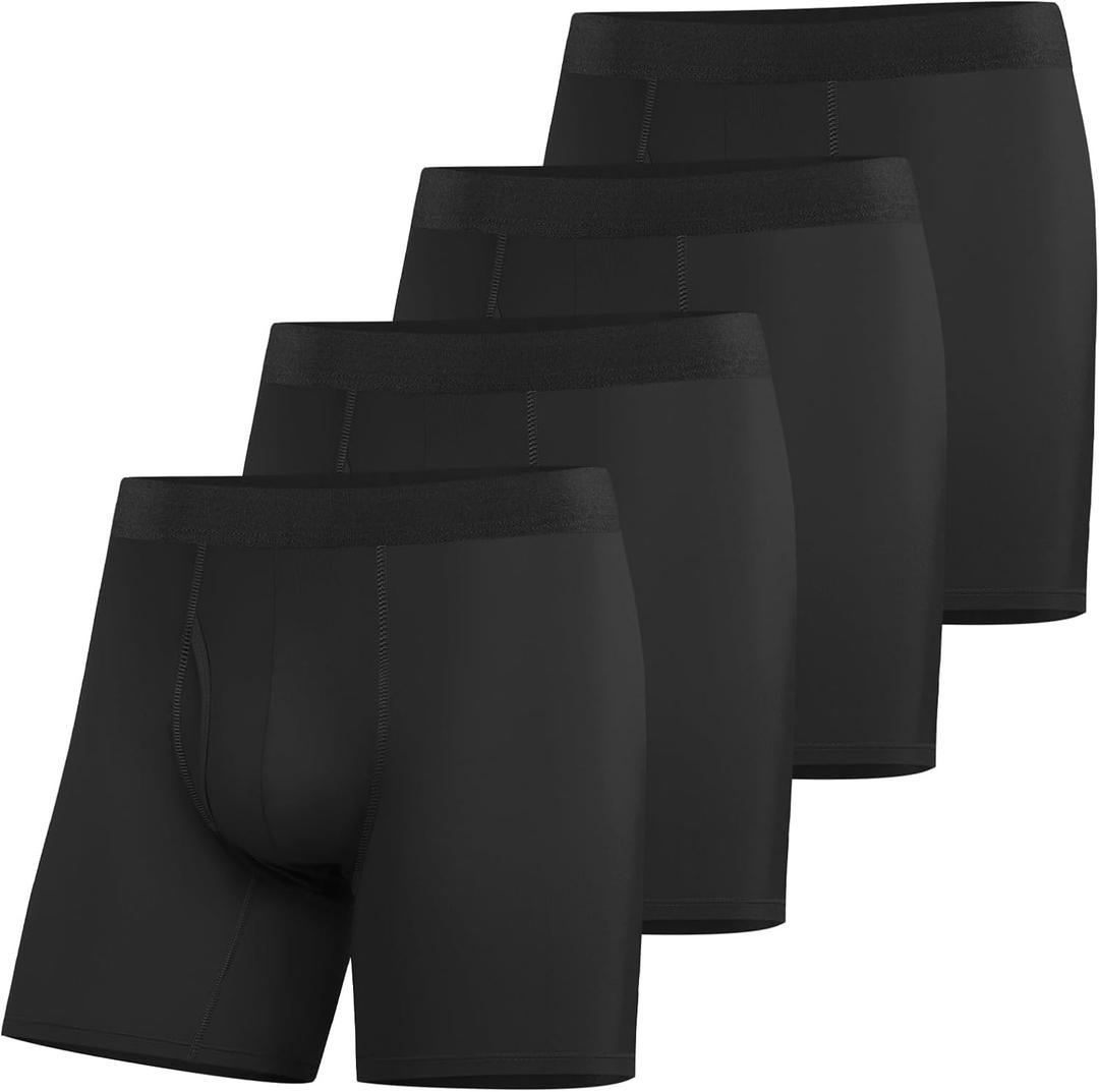 Natural Feelings Athletic Mens Underwear Boxer Briefs for Men pack 4 Pack S M L XL XXL