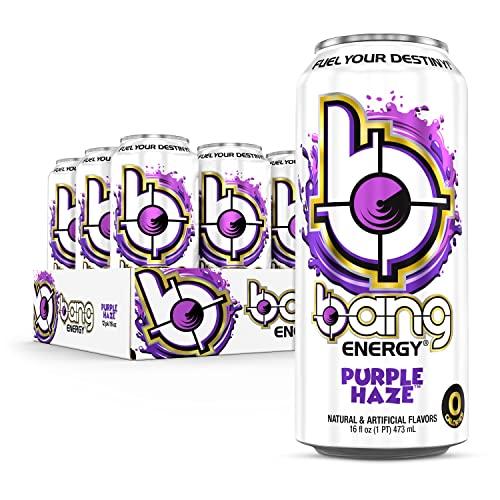 Bang Energy Purple Haze, Sugar-Free Energy Drink, 16 Ounce (Pack of 12) BB 05/23/2026