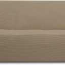 Easy-Going Stretch Sofa Slipcover 1-Piece Sofa Cover Furniture Protector Couch Soft with Elastic Bottom for Kids, Polyester Spandex Jacquard Fabric Small Checks (Sofa, Natural)