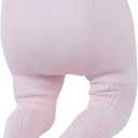 Zando Opaque Cotton Tights for Baby Girls, Infants & Toddlers, Cozy Winter Leggings with Cable Knit Design, Size 0-3M to 6-7T (Pink)