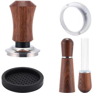 51mm Espresso Accessories Kit,Spring Loaded Calibrated Espresso Tamper,Wdt Tool Espresso and Dosing Funnel Set,Coffee Tamper Espresso Machine Accessories For 51 mm Portafilter Barista Tools